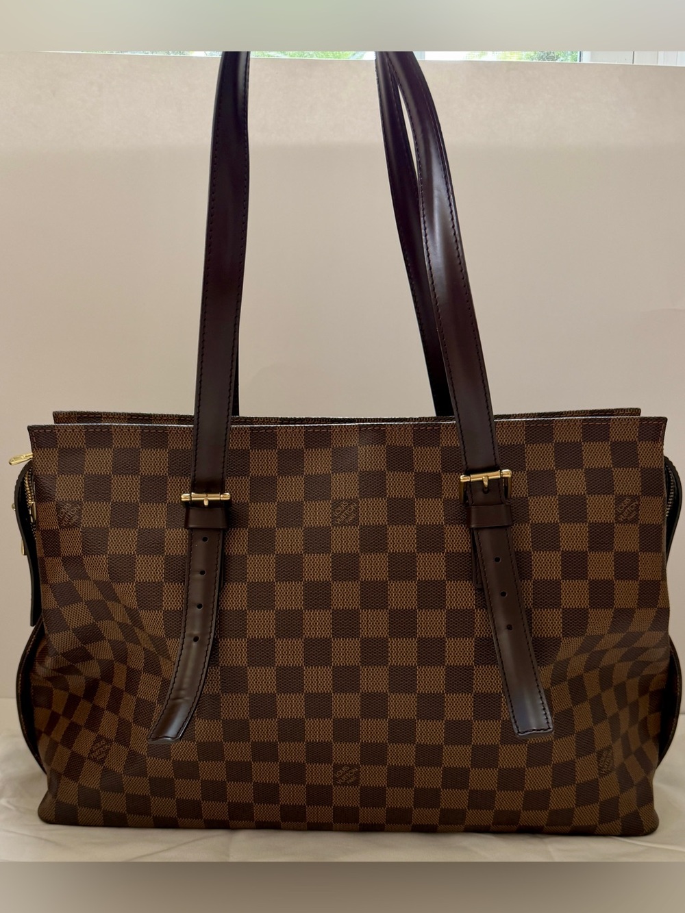 Authentic Louis Vuitton Damier Ebene Chelsea Tote Bag - Discontinued Vintage - Picture 4 of 14